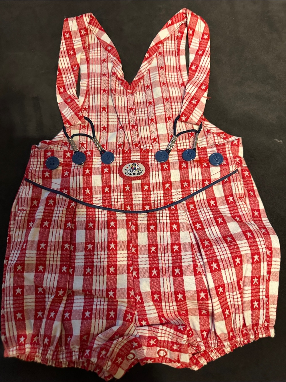 OshKosh Red Plaid Baby One-Piece Overalls